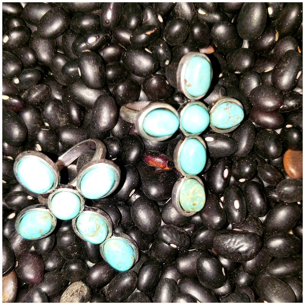 Cross Turquoise Ring - Borderline Hippie Boutique