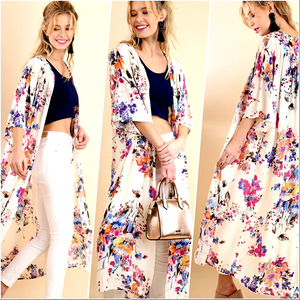 Spring Floral Duster - Borderline Hippie Boutique