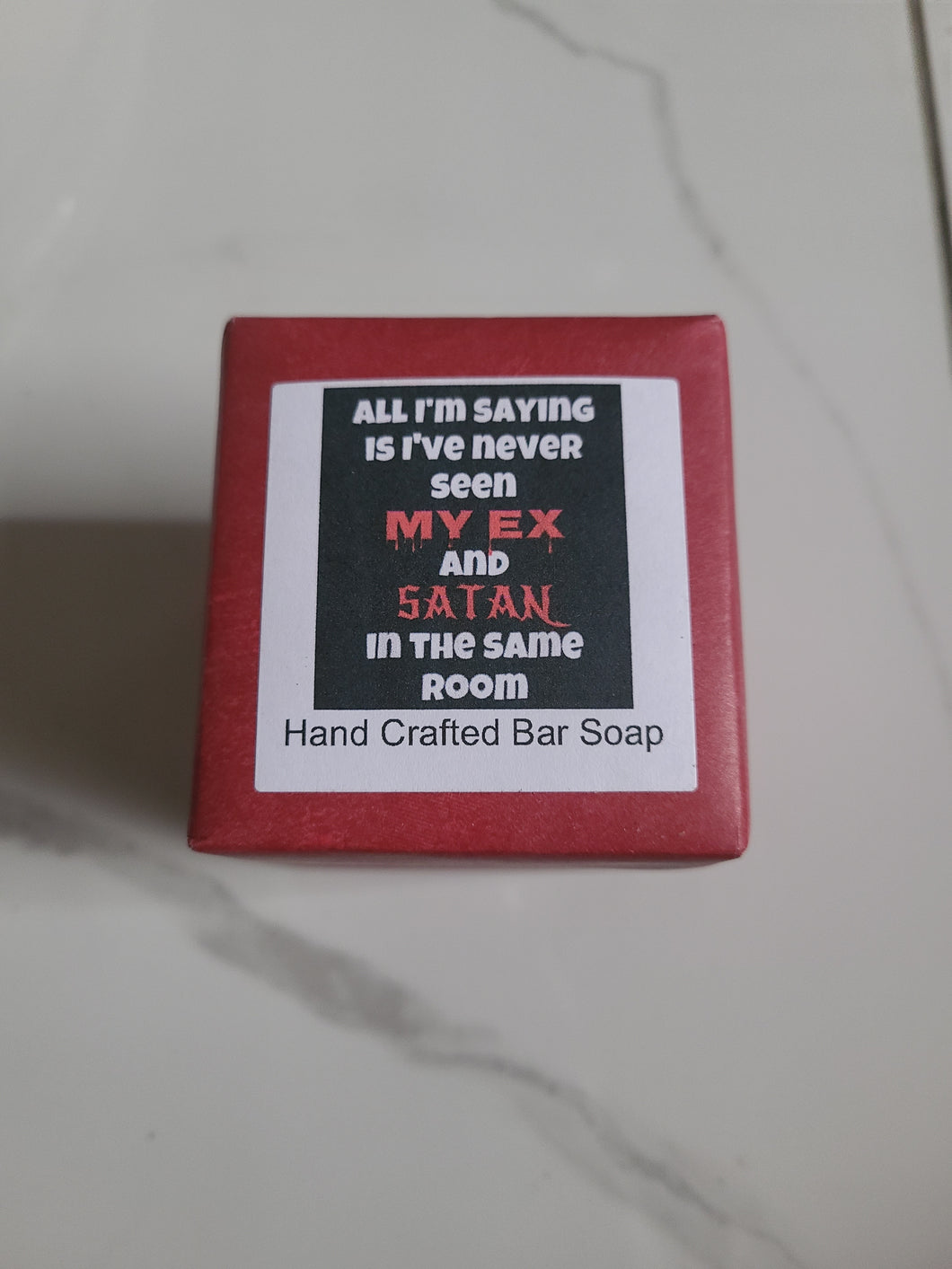 Funny Soap - My EX & Satan. Hand Crafted Goats Milk soap