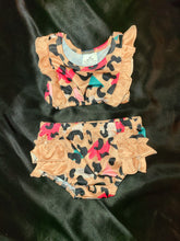 Childrens Brown Leopard Swimsuit