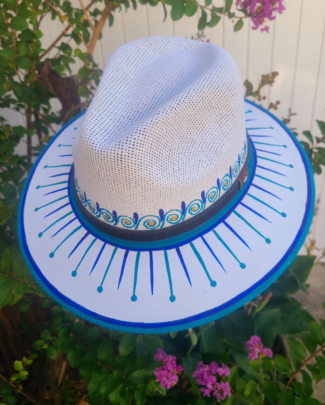 Azul Shores Hand Painted Artesian Fedora