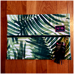 LARGE PALMS MAKEUP JUNKIE BAG - Borderline Hippie Boutique