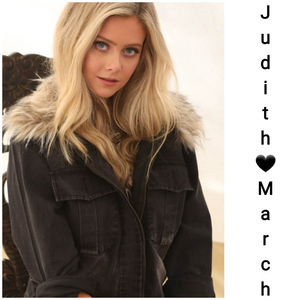 Judith March Black Denim Jacket - Borderline Hippie Boutique