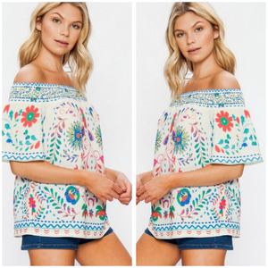 Summer Fiesta Top - Borderline Hippie Boutique