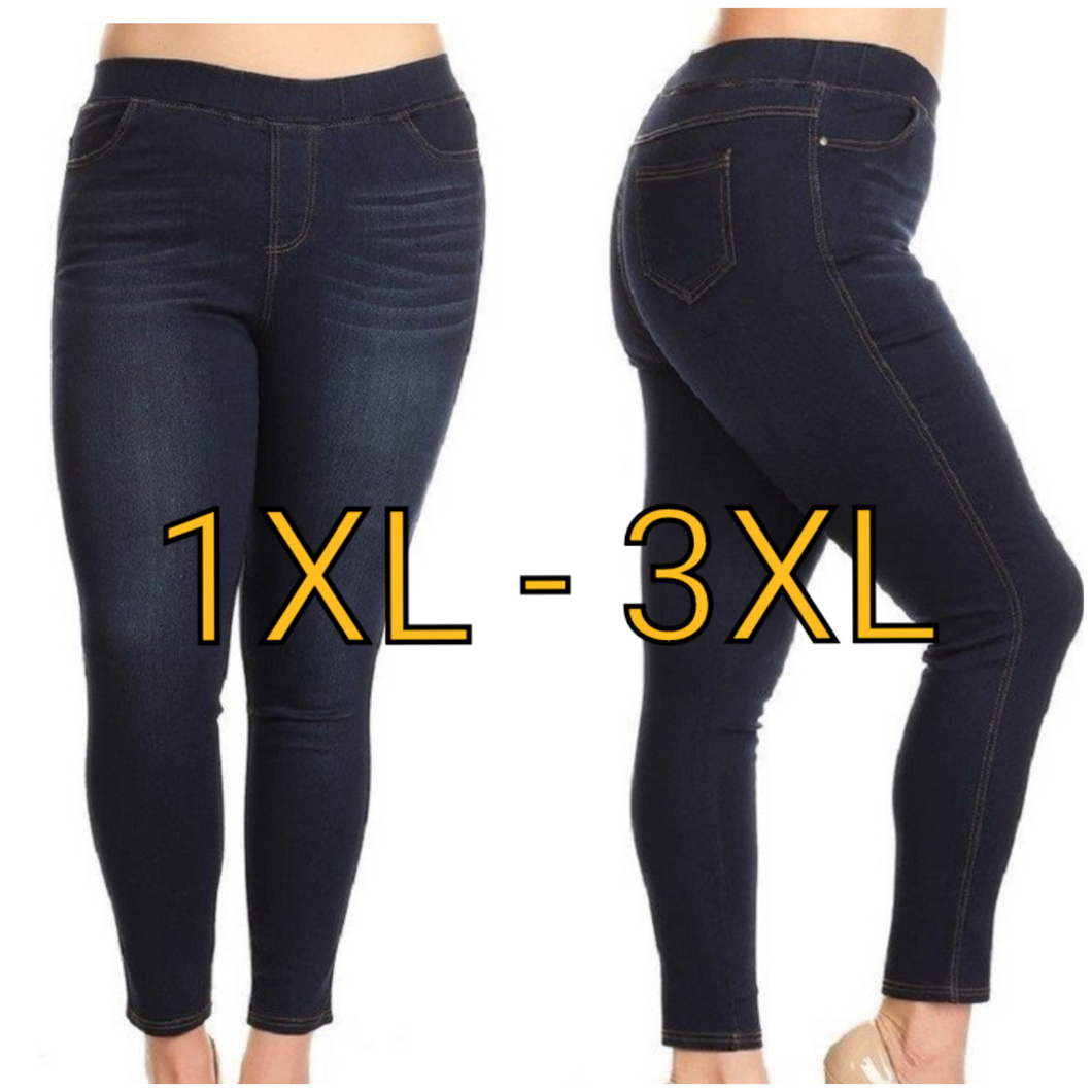 XL 3XL Pull on jean jeggings