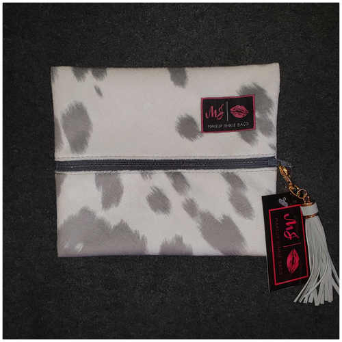 SMALL Cowhide Makeup Junkie Bag - Borderline Hippie Boutique
