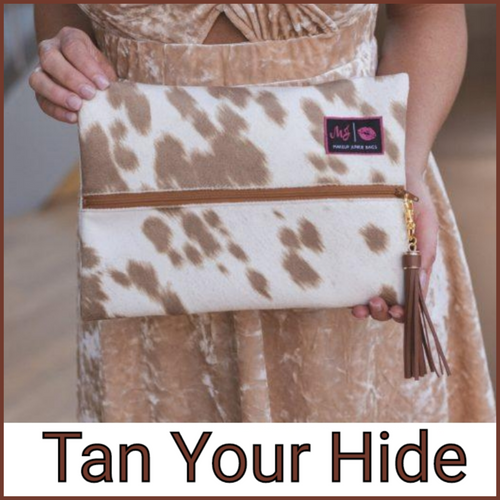 MEDIUM Tan Your Hide Makeup Junkie Bag - Borderline Hippie Boutique