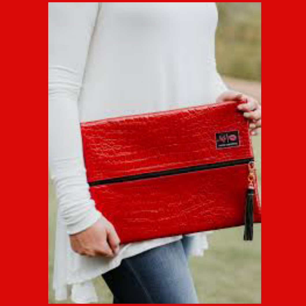 MEDIUM RED Hot Makeup Junkie Bag! - Borderline Hippie Boutique