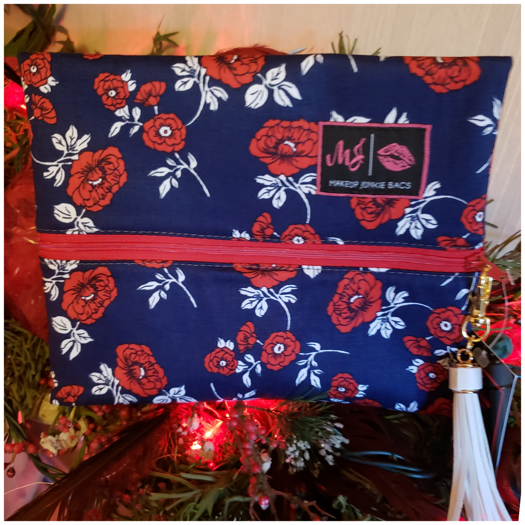 SMALL Red Poppy Makeup Junkie Bag! - Borderline Hippie Boutique