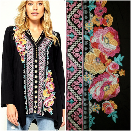 Annabelle Embroidery - Borderline Hippie Boutique