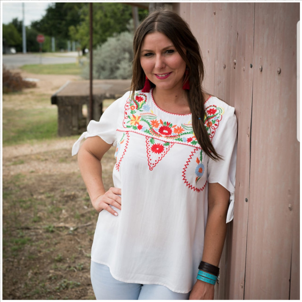 White Maria Top - Borderline Hippie Boutique