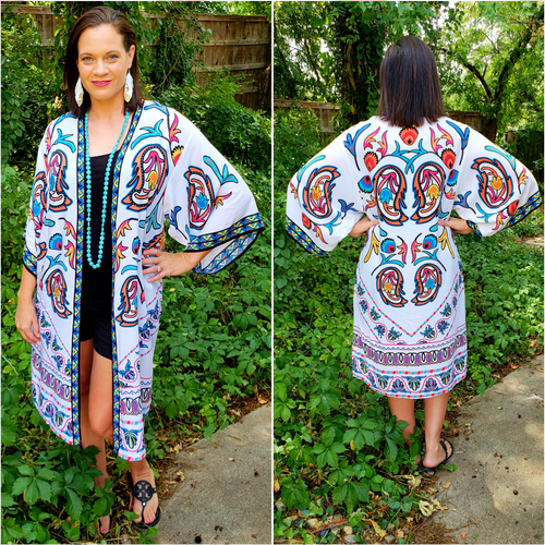 Layla Kimono Duster - Borderline Hippie Boutique