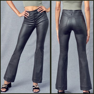 KANCAN LEATHER BOOTCUT PANTS