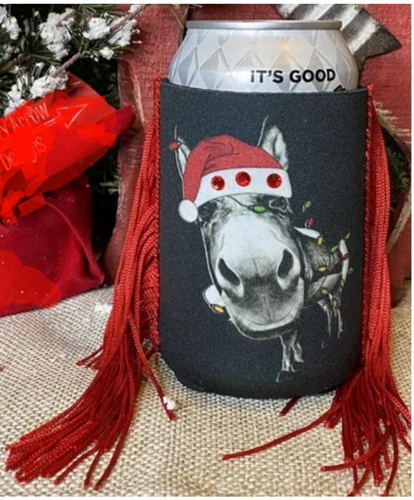 Donkey Santa with fringe