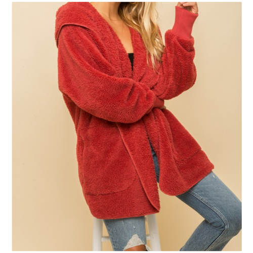 Vintage Red Open Jacket