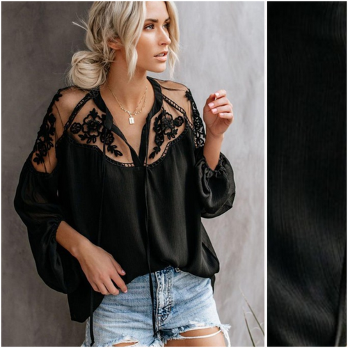 Black Lovely Lace Top