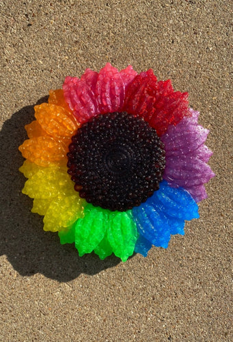 Rainbow Sunflower Car Freshie!