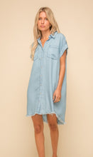 Tencel Denim Button Down Shirt Dress/Duster