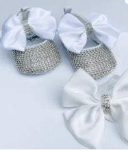 Handmade Crystal Baby Shoes/Matching Headband