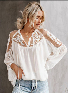 WHITE Lovely Lace Top