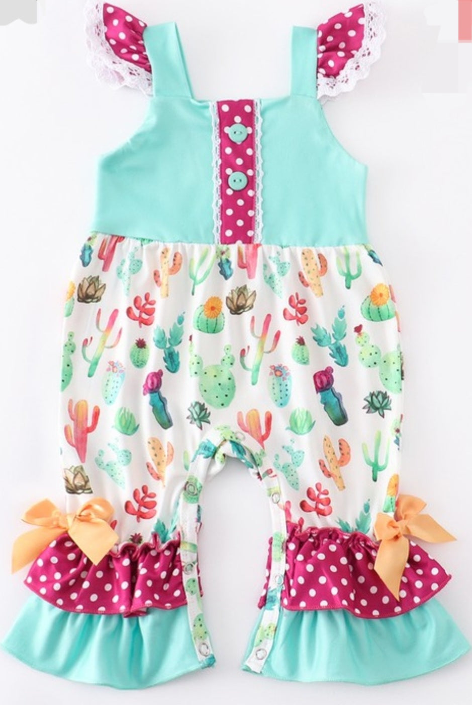 Cactus Ruffle Romper