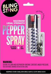 Bling Sting Pepper Spray Studded Metallic