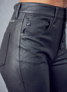 KANCAN LEATHER BOOTCUT PANTS