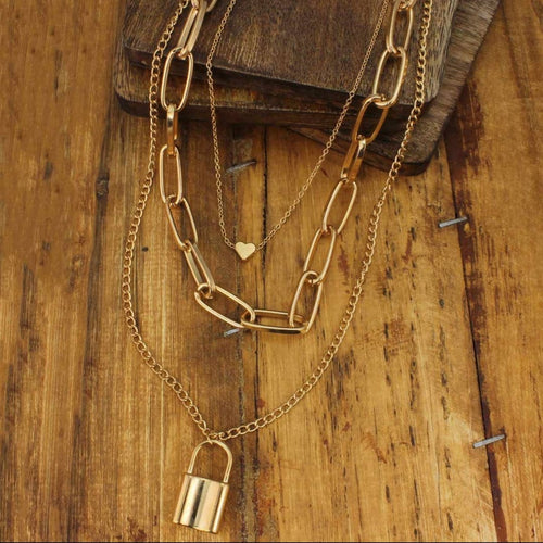 Locked in Love layered Necklace